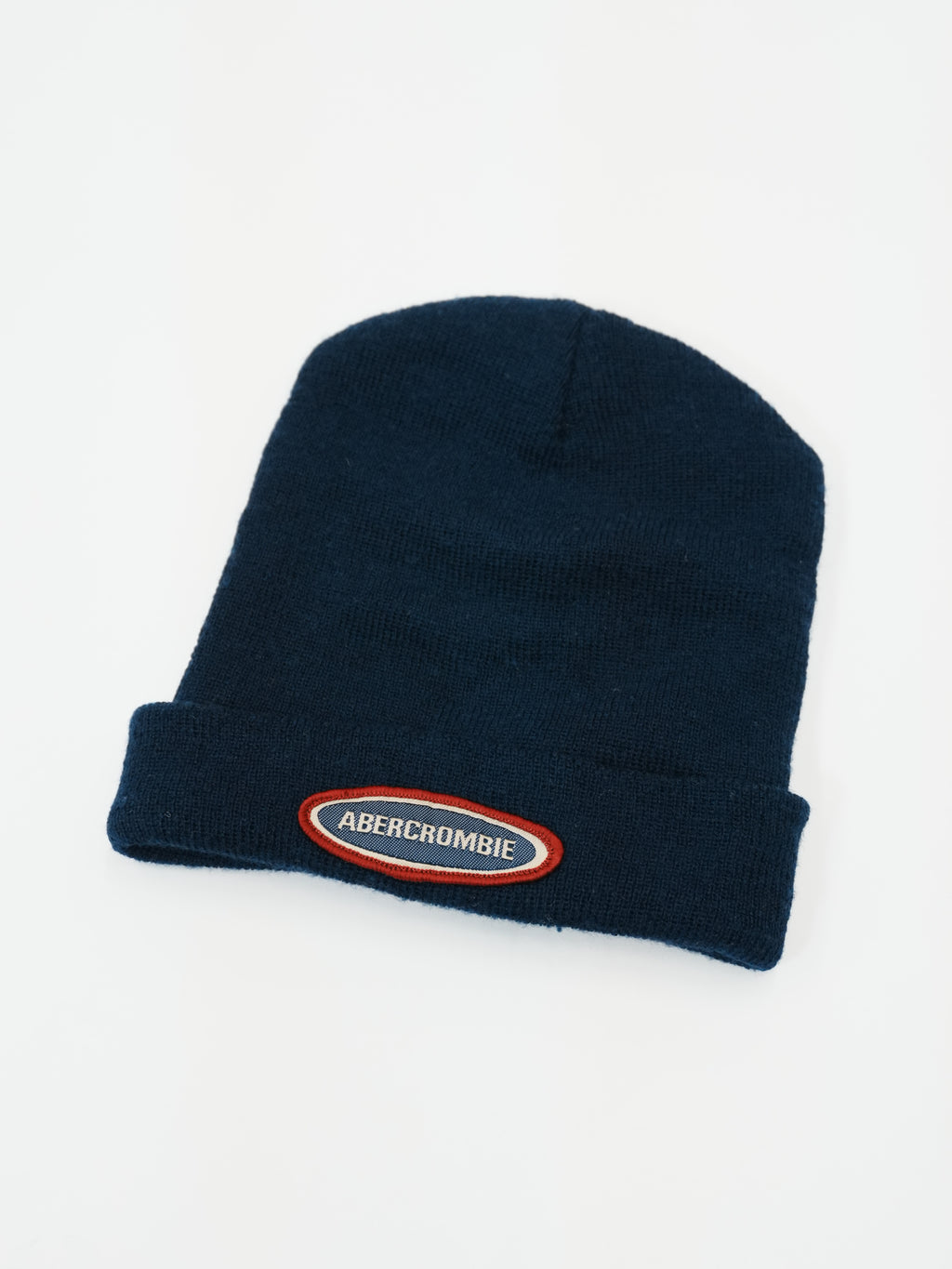 ～00s　Abercrombie＆Fitch　アバクロ　ビーニー/ニットキャップ　ニット帽　ネイビー　ワンサイズ　