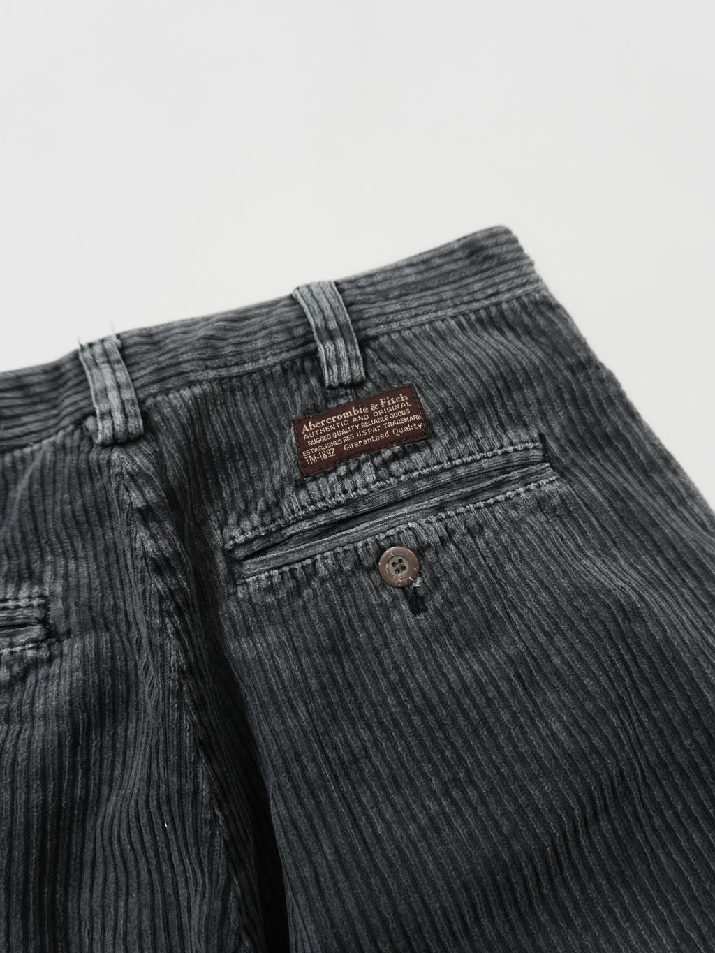 ～00s　Abercrombie&Fitch　アバクロ　コーデュロイパンツ　ヴィンテージ　グレー　W28サイズ