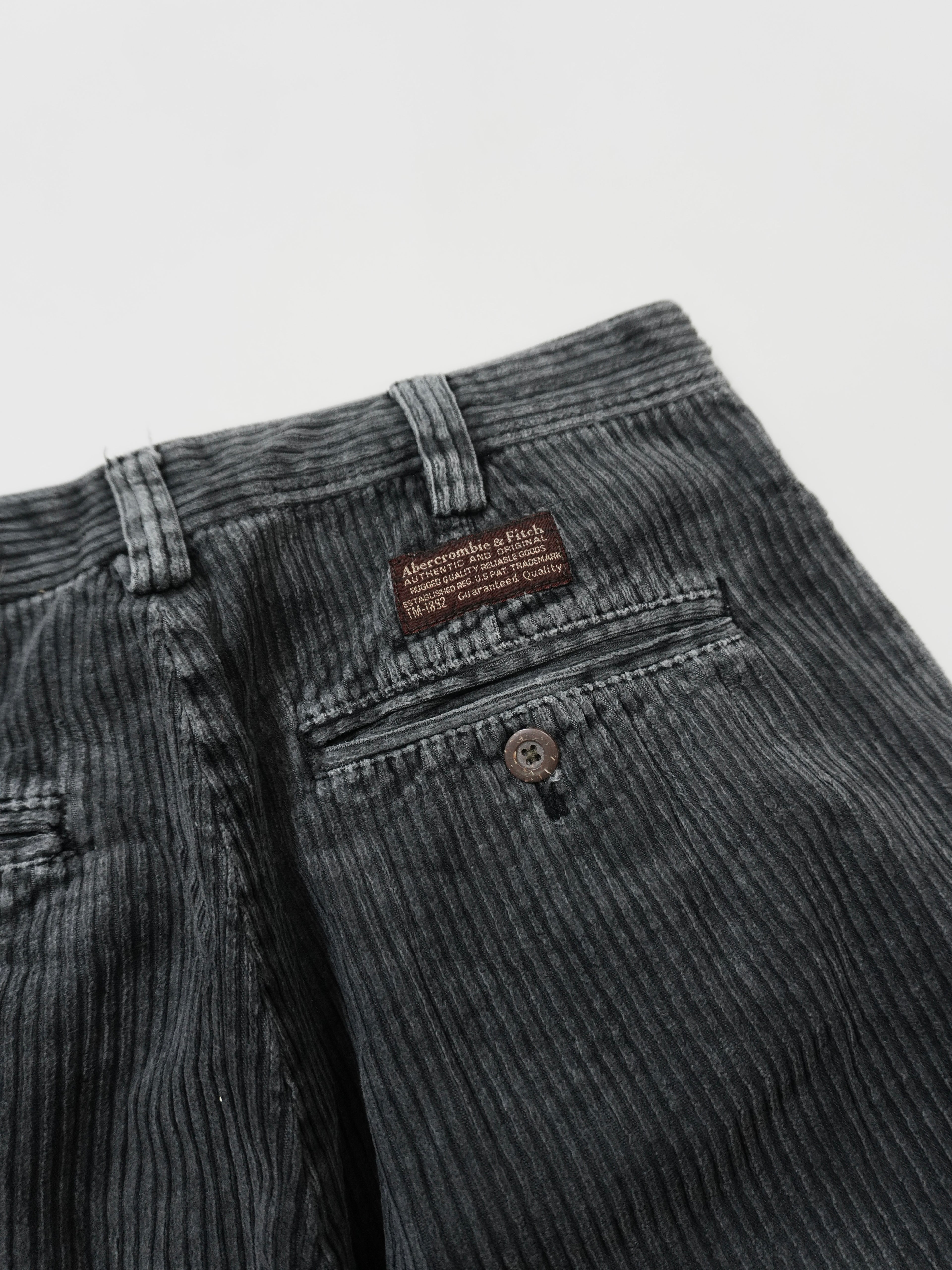 ～00s　Abercrombie&Fitch　アバクロ　コーデュロイパンツ　ヴィンテージ　グレー　W28サイズ