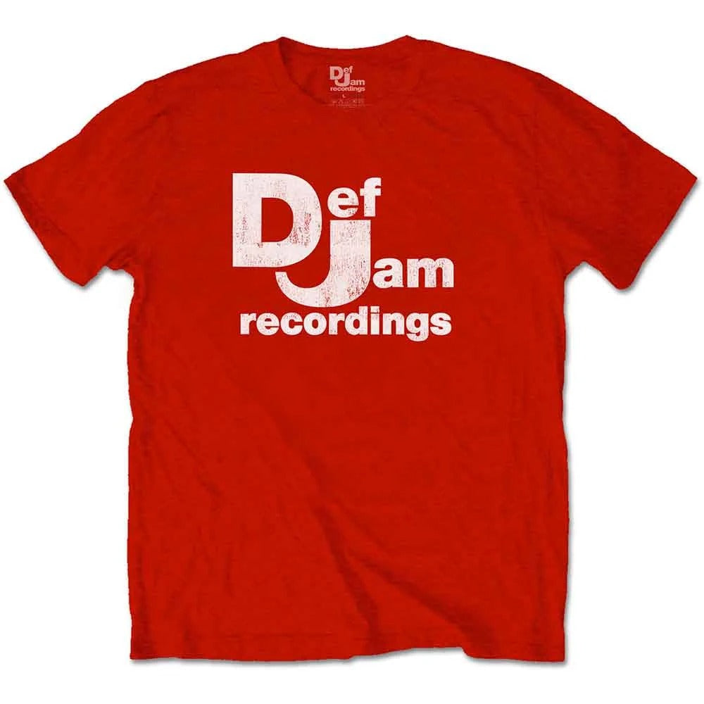 Def Jam Recordings　デフ・ジャム・レコーディングス　Classic Logo　半袖プリントTシャツ　ラップT　オフィシャル　赤　レッド　Lサイズ【新品・正規品】