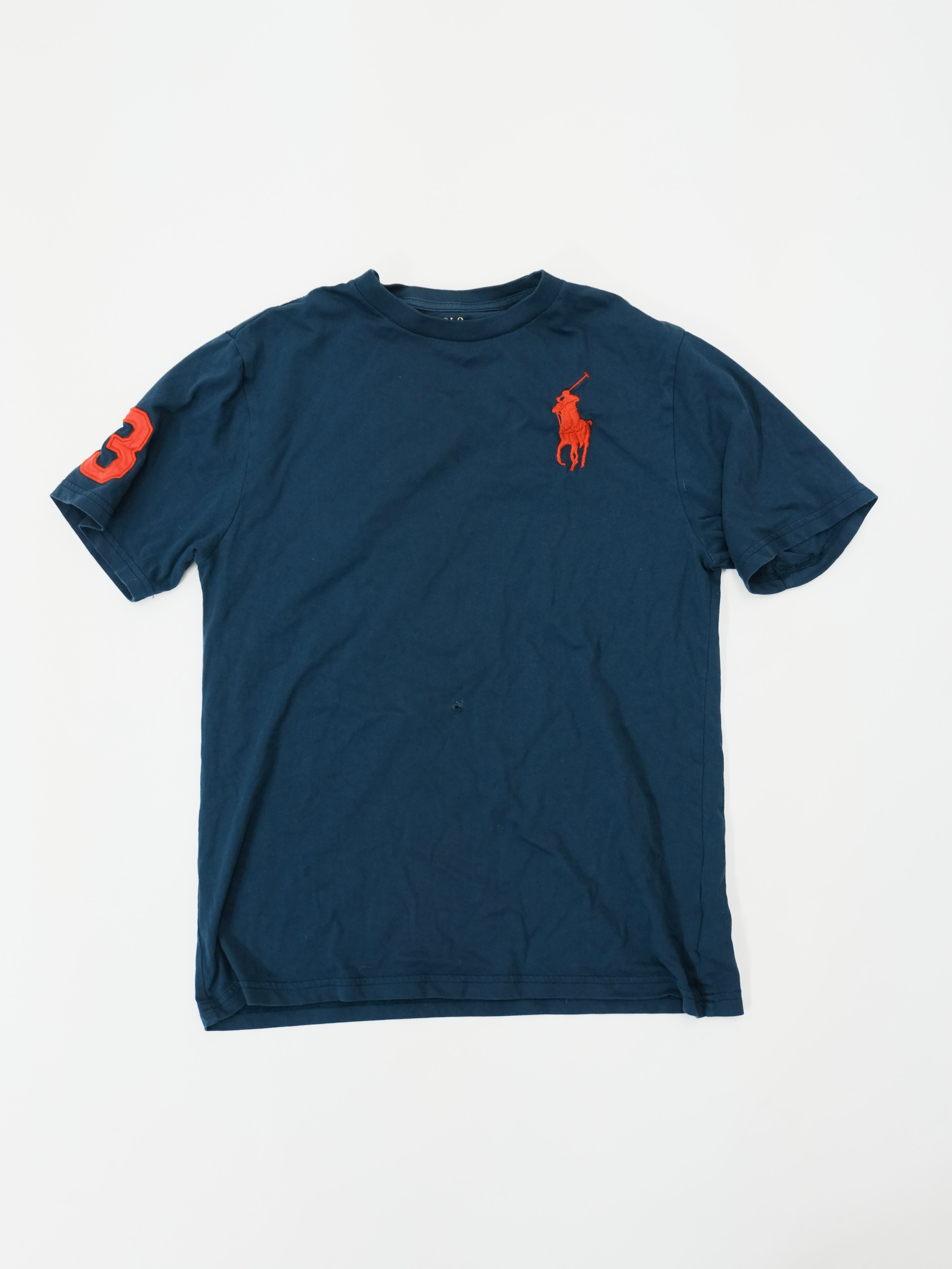 POLO RALPH LAUREN　ラルフローレン　半袖Tシャツ　ビッグポニー　刺繍ロゴ　紺　ネイビー　160サイズ