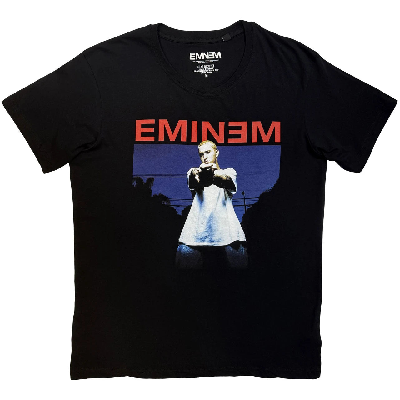 Eminem　エミネム　Photo　フォトプリントTシャツ　ラップT　黒　ブラック　Lサイズ【新品・正規品】