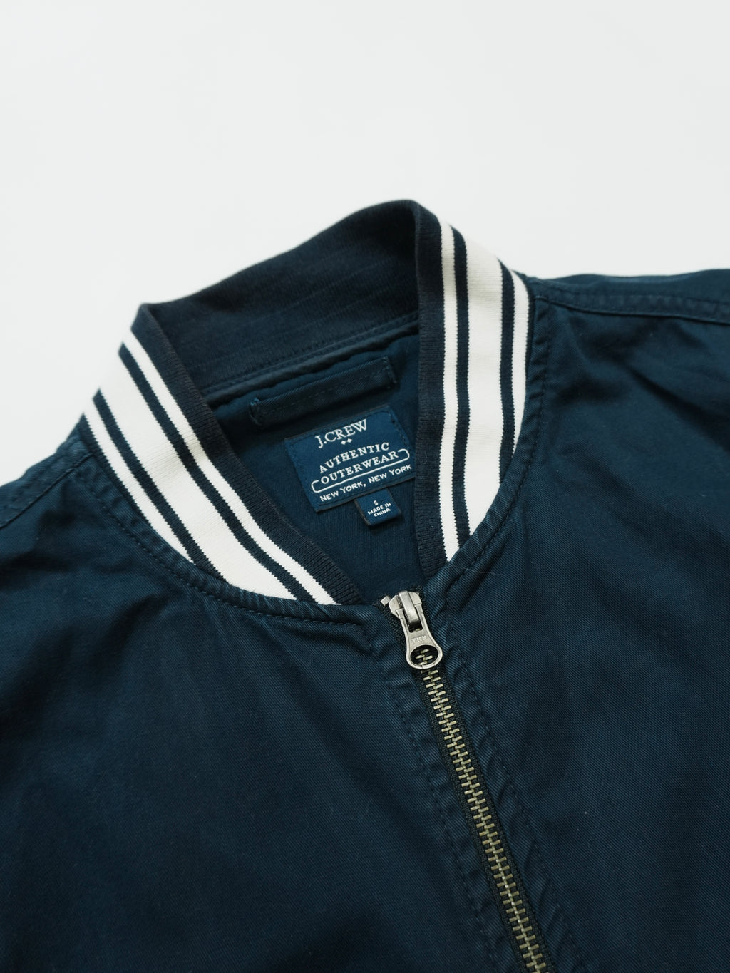 J.CREW　ジェイクルー　コットンブルゾン/ボンバージャケット　紺　ネイビー　Sサイズ　