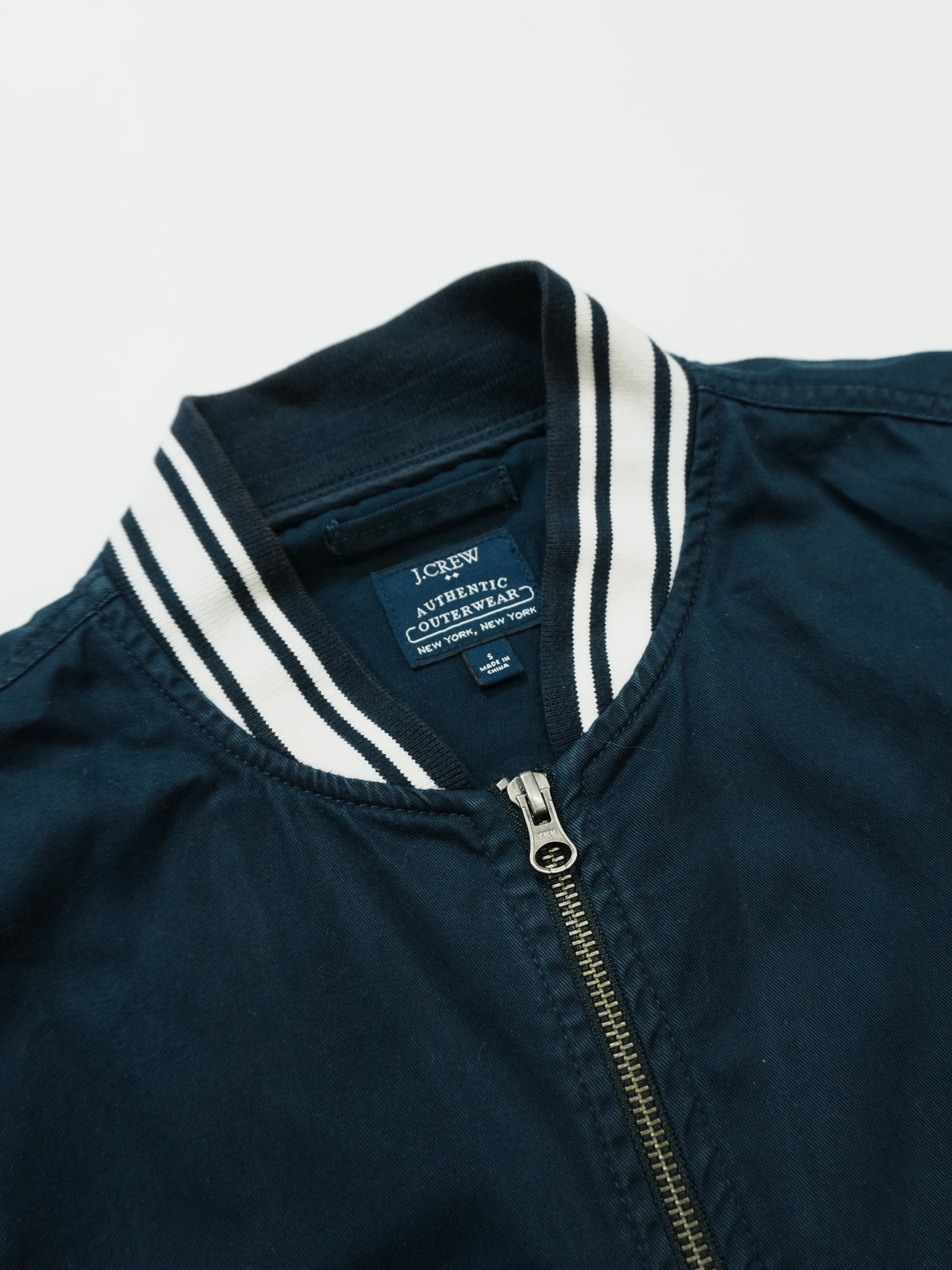 J.CREW　ジェイクルー　コットンブルゾン/ボンバージャケット　紺　ネイビー　Sサイズ　