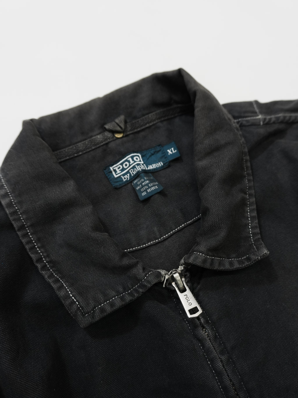 Polo by Ralph Lauan　ラルフローレン　スイングトップ　刺繡ロゴ　フェード　黒　ブラック　XLサイズ