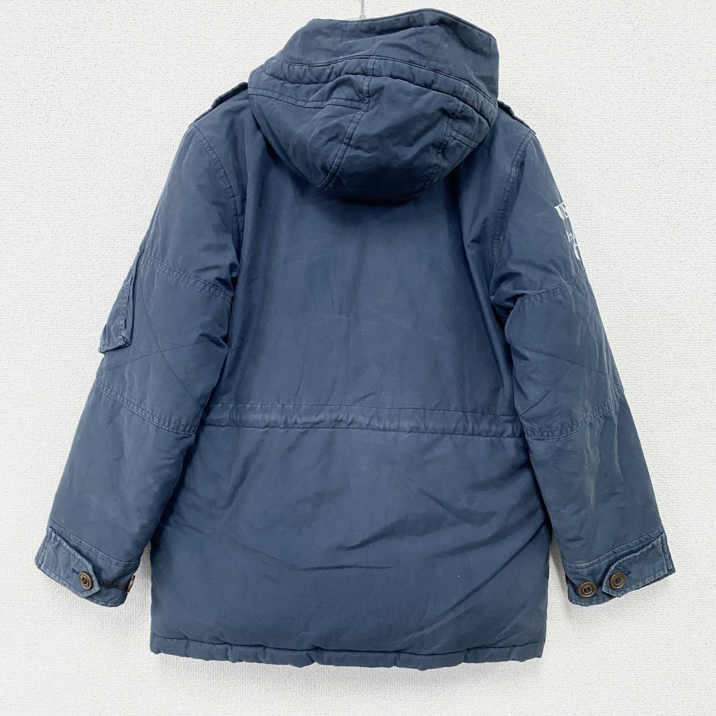～00s　Polo by RalphLauren　ラルフローレン　フルジップダウンジャケット　ヴィンテージ　紺　ネイビー　150サイズ