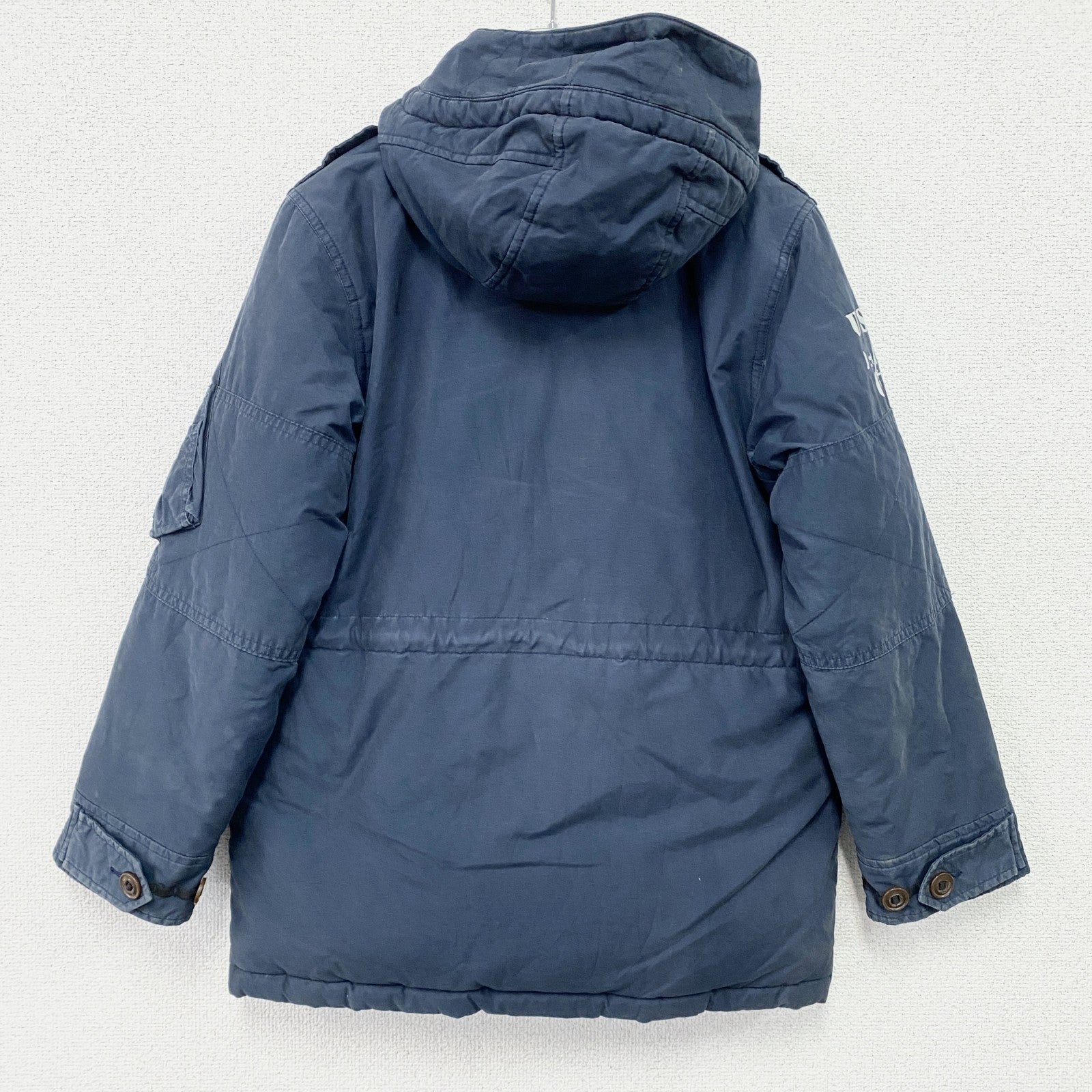 ～00s　Polo by RalphLauren　ラルフローレン　フルジップダウンジャケット　ヴィンテージ　紺　ネイビー　150サイズ
