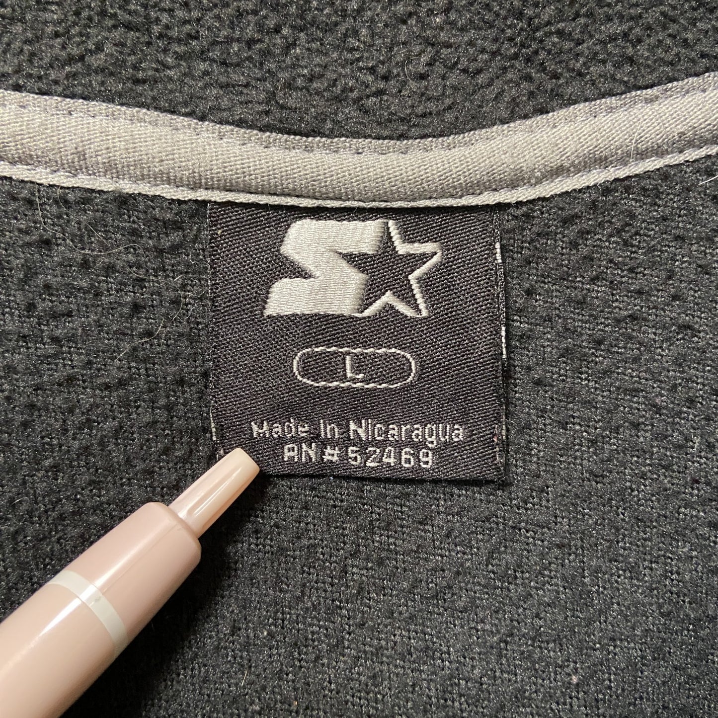 STAETER　スターター　ハーフジップフリースジャケット/ボアジャケット　ワンポイント　刺繍ロゴ　黒　ブラック　Lサイズ