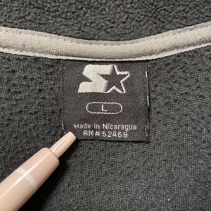 STAETER　スターター　ハーフジップフリースジャケット/ボアジャケット　ワンポイント　刺繍ロゴ　黒　ブラック　Lサイズ