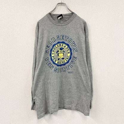 Signal Sports　シグナルスポーツ　長袖Tシャツ/ロンT　カレッジロゴ　グレー　Lサイズ