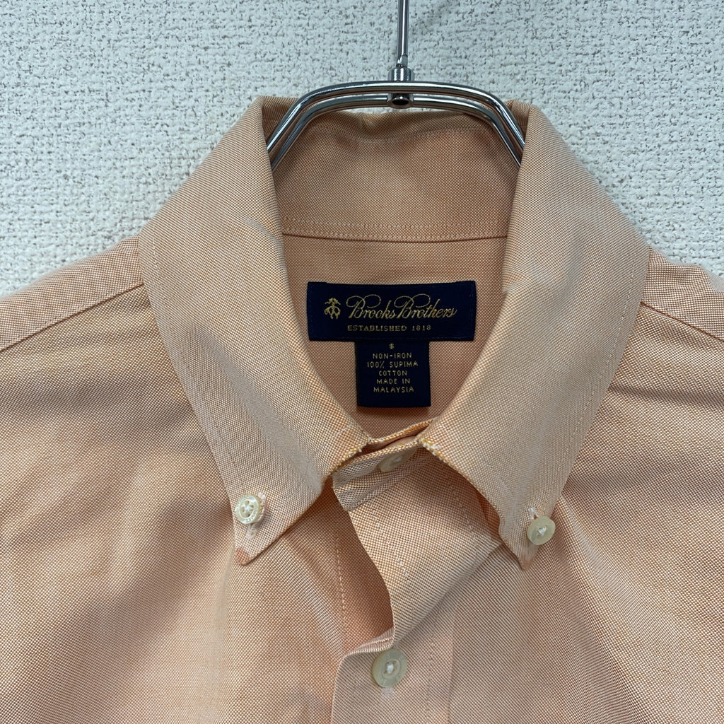 Brooks Brothers　ブルックスブラザーズ　長袖ボタンダウンシャツ　サーモンピンク　Sサイズ　