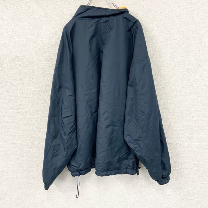 Three Season Jacket　ハーフジップナイロンプルオーバーフリースジャケット　リバーシブル　ネイビー　イエロー　2XLサイズ