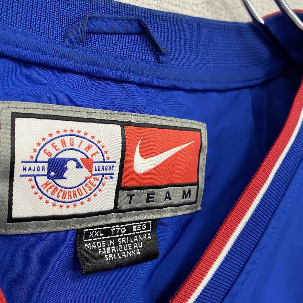 90s　NIKE　ナイキ　フィリーズ　プルオーバーナイロンジャケット　ヴィンテージ　MLB　青　XXLサイズ