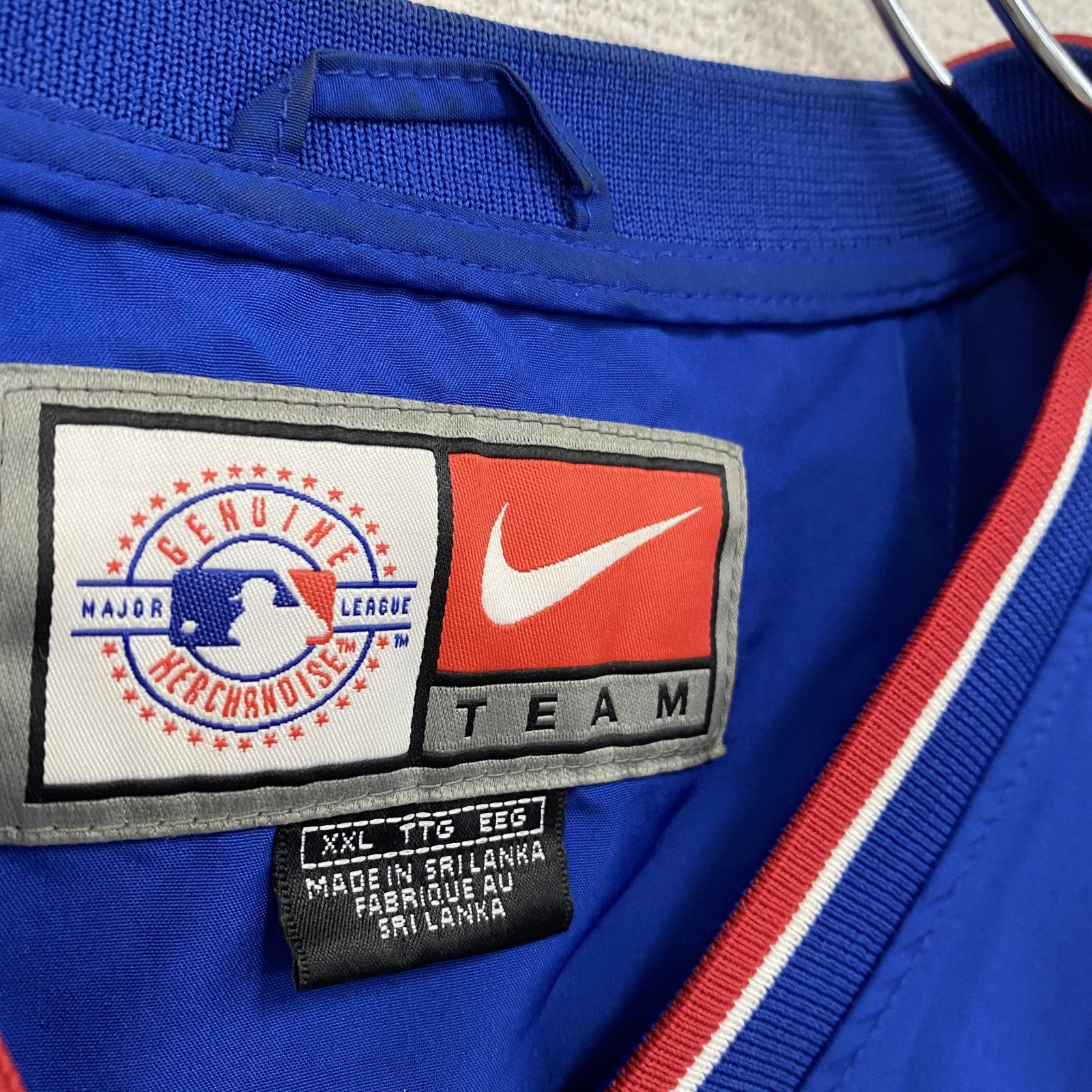 90s　NIKE　ナイキ　フィリーズ　プルオーバーナイロンジャケット　ヴィンテージ　MLB　青　XXLサイズ