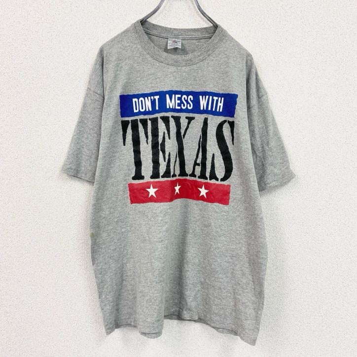 ～00s　JERZEES　ジャージーズ　TEXAS　半袖プリントTシャツ　ヴィンテージ　グレー　XLサイズ