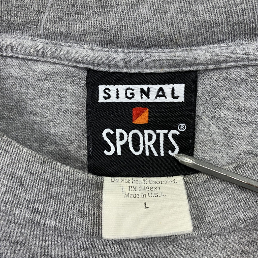 Signal Sports　シグナルスポーツ　長袖Tシャツ/ロンT　カレッジロゴ　グレー　Lサイズ