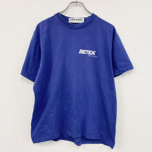 T-TIME　BETEK　ベーテック　半袖プリントTシャツ　企業T　青　ブルー　XLサイズ