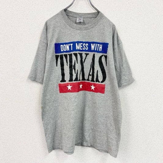 ～00s　JERZEES　ジャージーズ　TEXAS　半袖プリントTシャツ　ヴィンテージ　グレー　XLサイズ