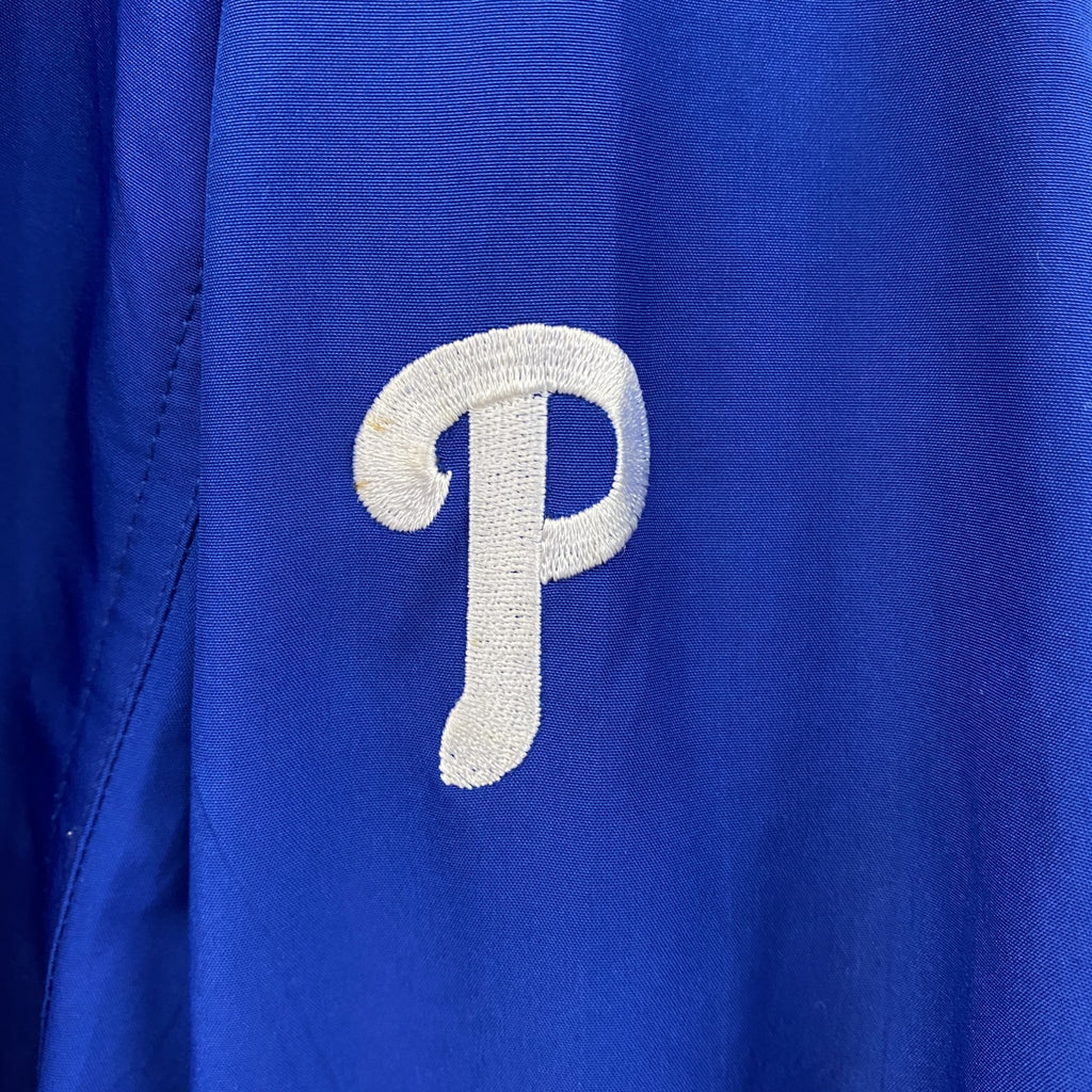 90s　NIKE　ナイキ　フィリーズ　プルオーバーナイロンジャケット　ヴィンテージ　MLB　青　XXLサイズ
