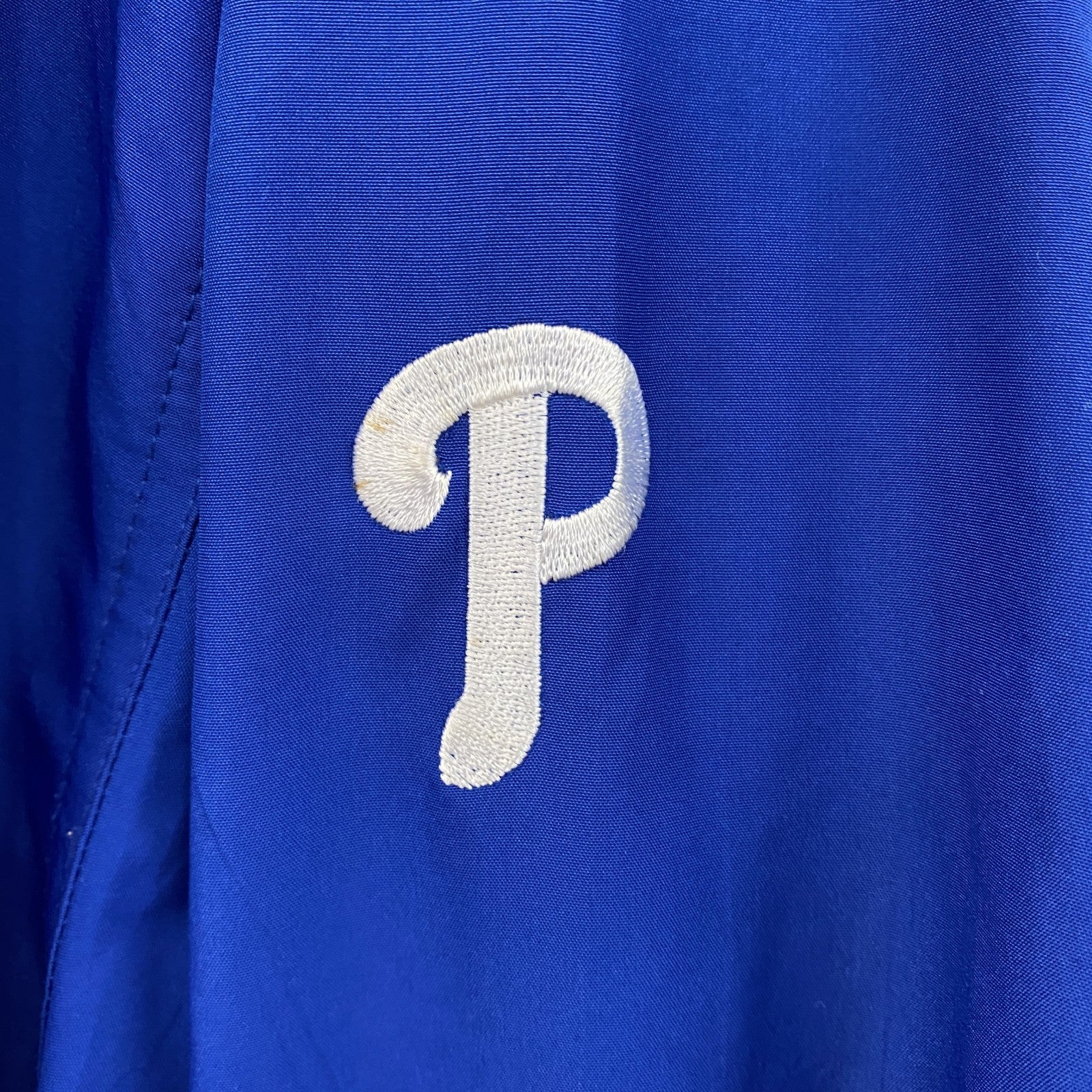 90s　NIKE　ナイキ　フィリーズ　プルオーバーナイロンジャケット　ヴィンテージ　MLB　青　XXLサイズ