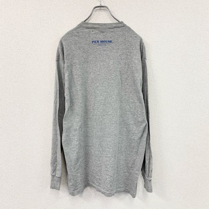Signal Sports　シグナルスポーツ　長袖Tシャツ/ロンT　カレッジロゴ　グレー　Lサイズ