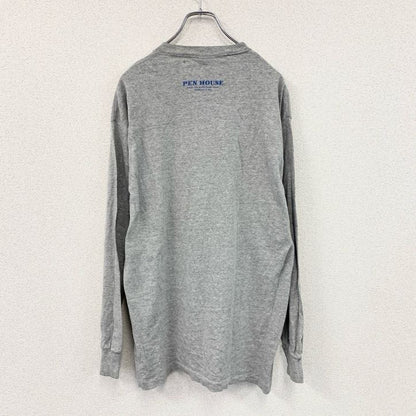 Signal Sports　シグナルスポーツ　長袖Tシャツ/ロンT　カレッジロゴ　グレー　Lサイズ