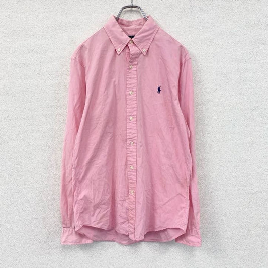 RALPH LAUREN　ラルフローレン　長袖ボタンダウンシャツ　ピンク　Mサイズ