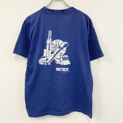 T-TIME　BETEK　ベーテック　半袖プリントTシャツ　企業T　青　ブルー　XLサイズ