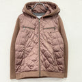 Eddie Bauer　エディーバウアー　フルジップダウンジャケット　ダウン100％　ニット切替　ピンク　Mサイズ