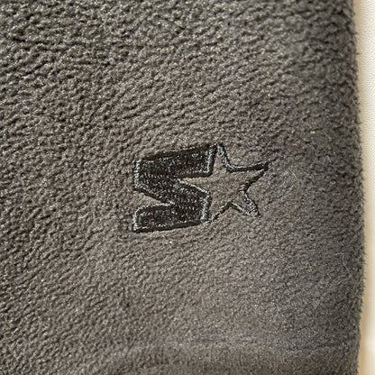 古着 used　STAETER　スターター　長袖ハイネックフリースジャケット　フルジップアウター　ロゴ刺繍　黒　XLサイズ