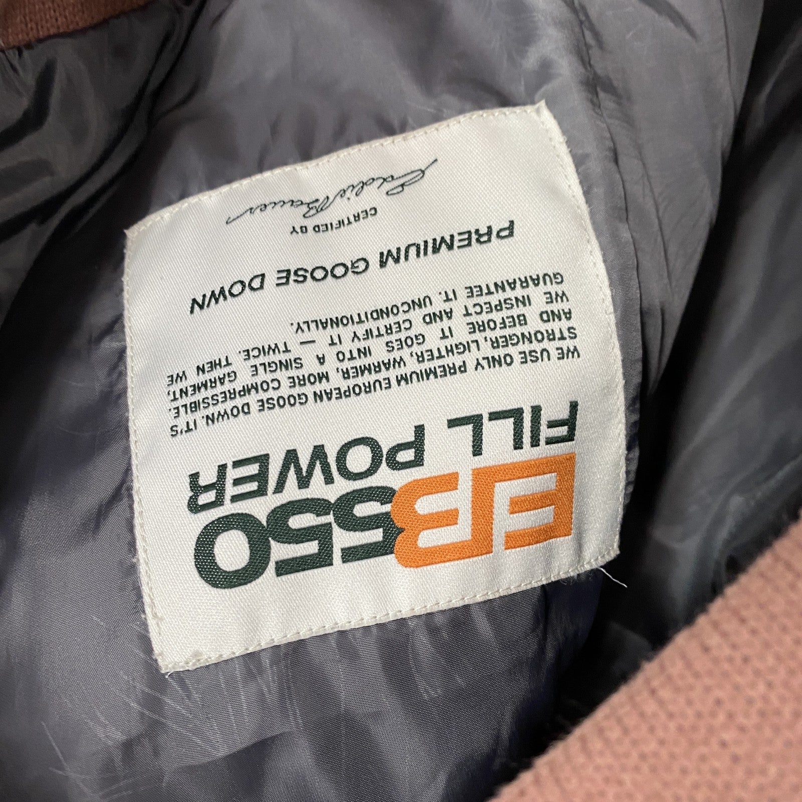 Eddie Bauer　エディーバウアー　フルジップダウンジャケット　ダウン100％　ニット切替　ピンク　Mサイズ