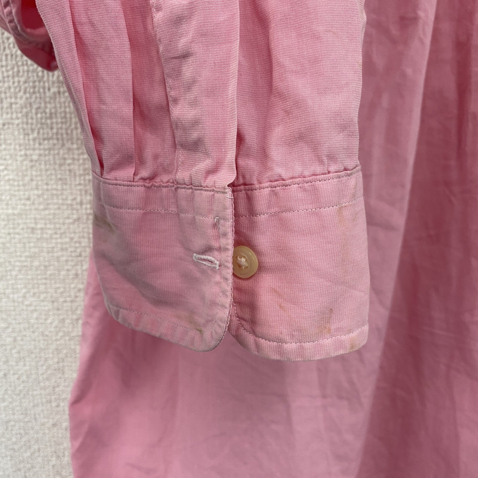 RALPH LAUREN　ラルフローレン　長袖ボタンダウンシャツ　ピンク　Mサイズ