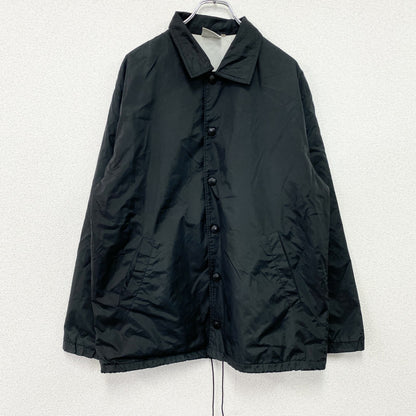 90s　Reebok　リーボック　コーチジャケット　ヴィンテージ　黒　ブラック　Lサイズ