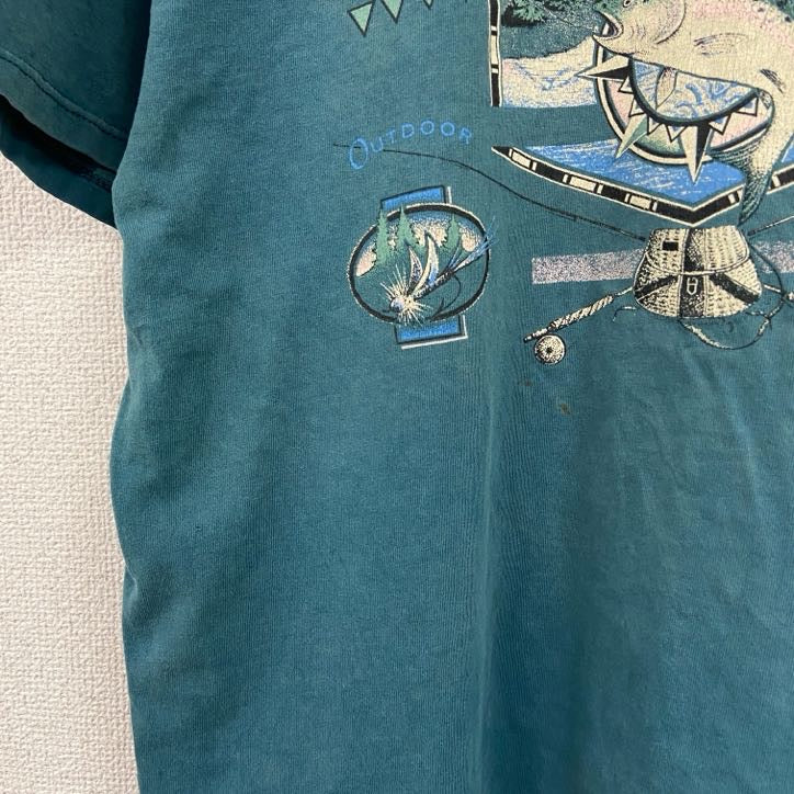 ～90s　JERZEES　ジャージーズ　半袖プリントTシャツ　ヴィンテージ　緑　グリーン　XLサイズ
