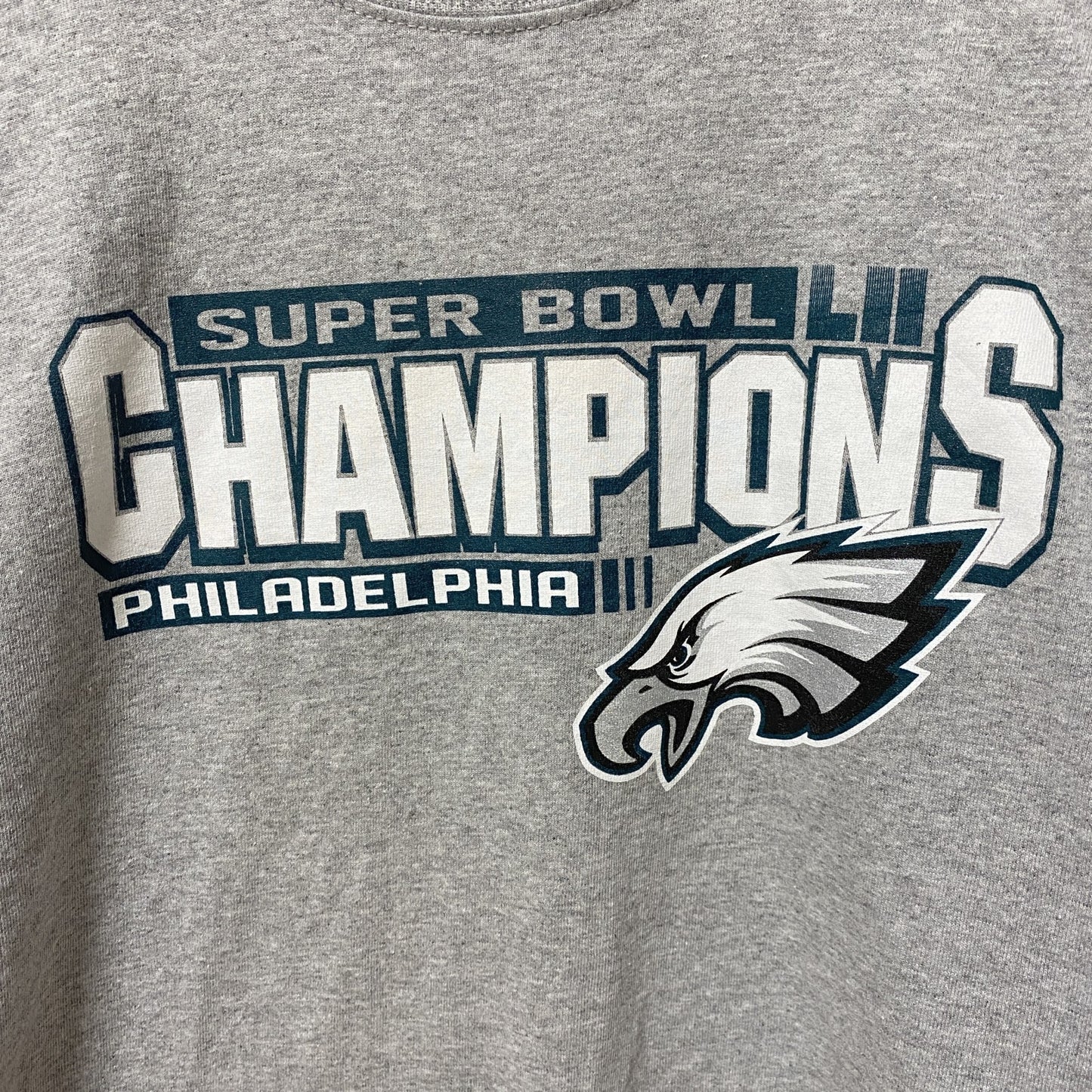 古着 used　NFL　SUPER BOWL　フィラデルフィアイーグルス　半袖プリントTシャツ　グレー　アメフト　Lサイズ