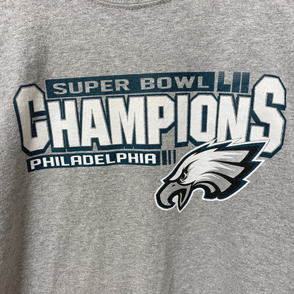 古着 used　NFL　SUPER BOWL　フィラデルフィアイーグルス　半袖プリントTシャツ　グレー　アメフト　Lサイズ