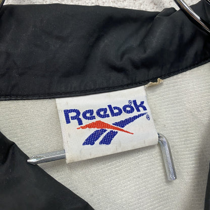 90s　Reebok　リーボック　コーチジャケット　ヴィンテージ　黒　ブラック　Lサイズ