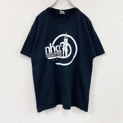 00s～　JERZEES　ジャージーズ　半袖Tシャツ　カレッジプリント　ヴィンテージ　黒　ブラック　Lサイズ