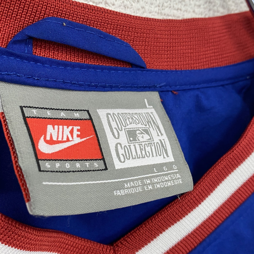 90s　NIKE　ナイキ　シカゴカブス　プルオーバーナイロンジャケット　ヴィンテージ　MLB　青　Lサイズ