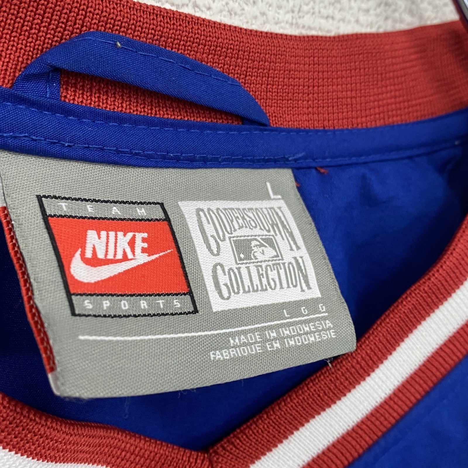 90s　NIKE　ナイキ　シカゴカブス　プルオーバーナイロンジャケット　ヴィンテージ　MLB　青　Lサイズ