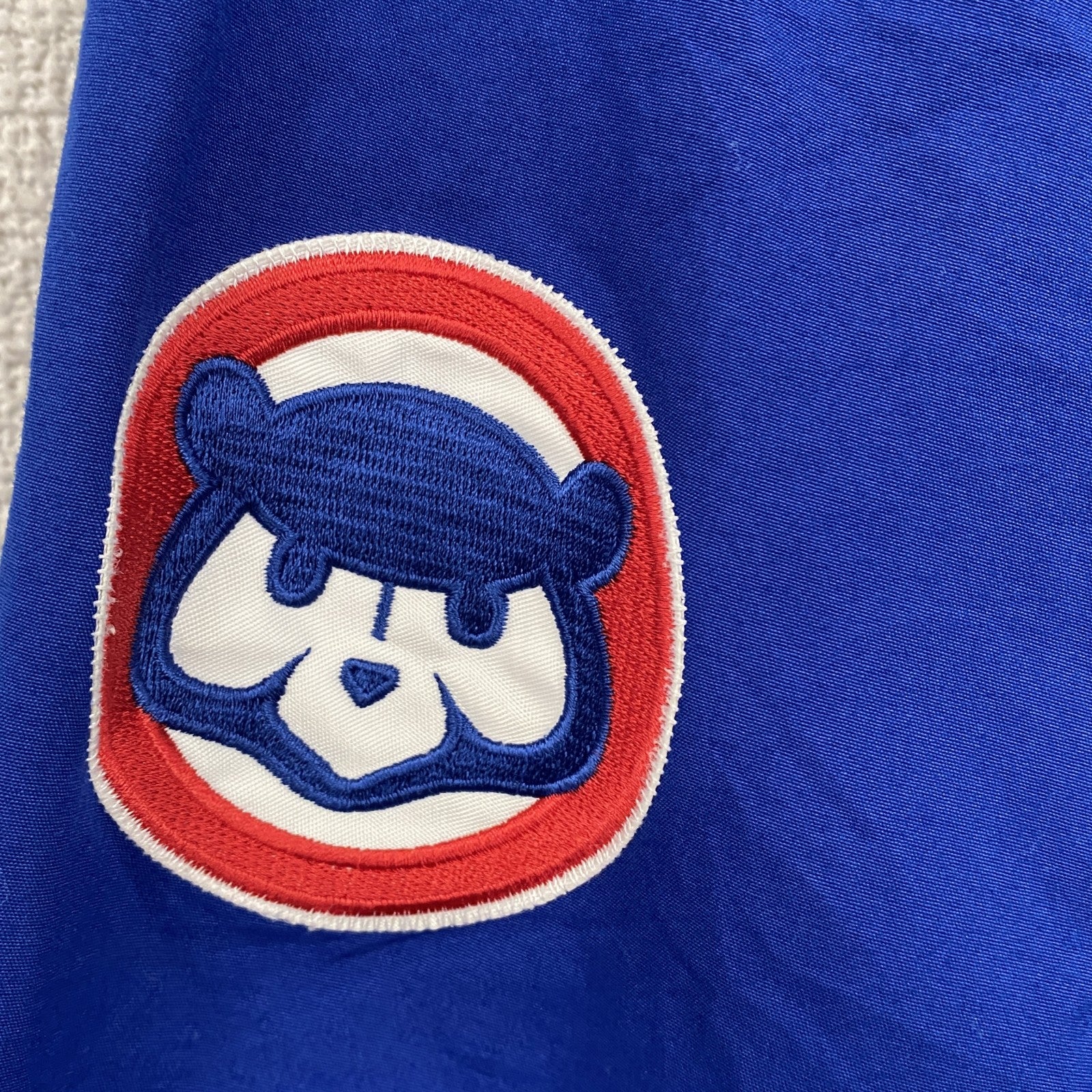 90s　NIKE　ナイキ　シカゴカブス　プルオーバーナイロンジャケット　ヴィンテージ　MLB　青　Lサイズ