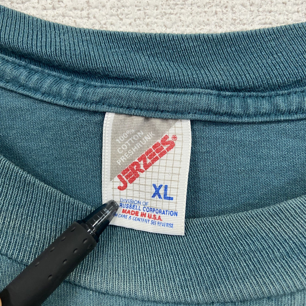 ～90s　JERZEES　ジャージーズ　半袖プリントTシャツ　ヴィンテージ　緑　グリーン　XLサイズ