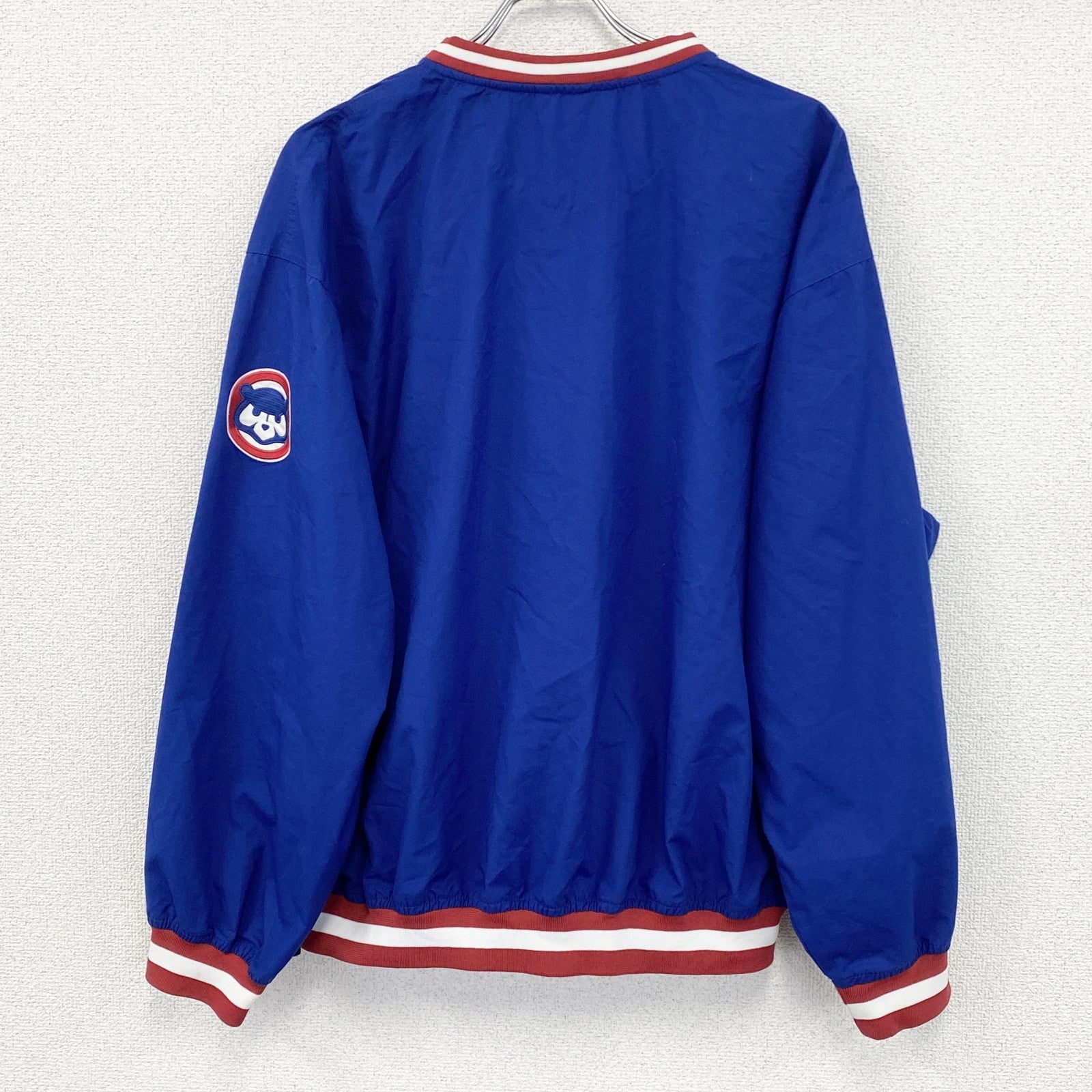 90s　NIKE　ナイキ　シカゴカブス　プルオーバーナイロンジャケット　ヴィンテージ　MLB　青　Lサイズ