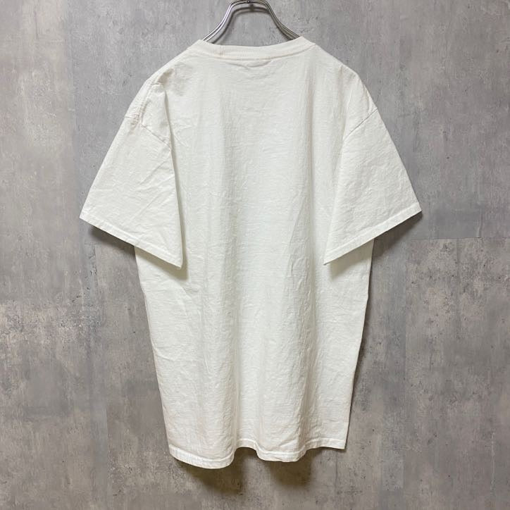 古着 used　MINNESOTA'S RINK RATS　半袖プリントTシャツ　ホワイト　白　アイスホッケー　ネズミ　Lサイズ