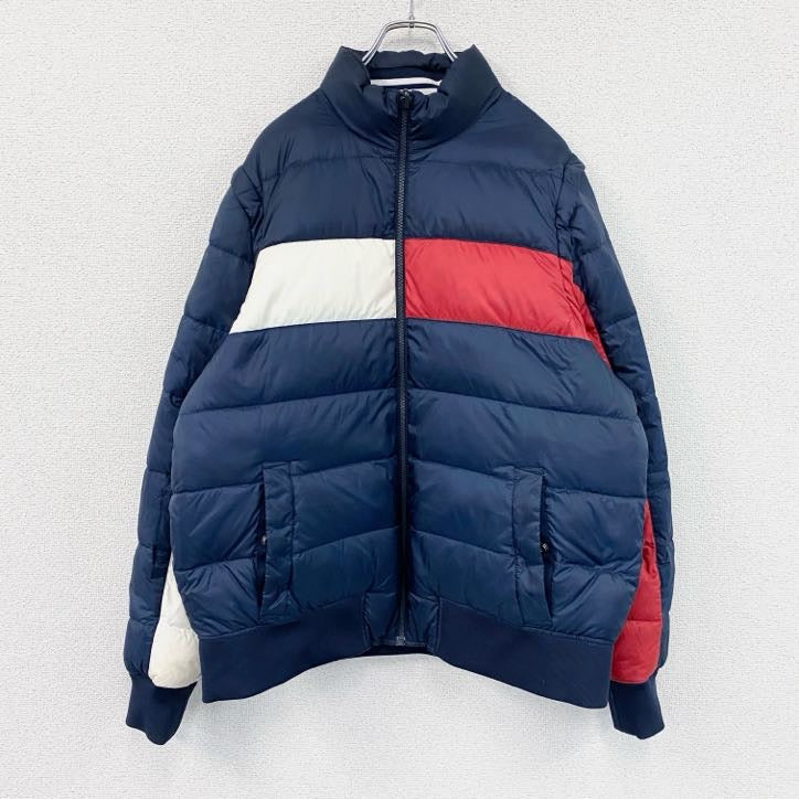 TOMMY HILFIGER　トミーヒルフィガー　リバーシブルダウンジャケット　ダウン85％　紺　ネイビー　XLサイズ