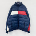 TOMMY HILFIGER　トミーヒルフィガー　リバーシブルダウンジャケット　ダウン85％　紺　ネイビー　XLサイズ