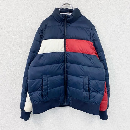 TOMMY HILFIGER　トミーヒルフィガー　リバーシブルダウンジャケット　ダウン85％　紺　ネイビー　XLサイズ