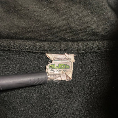 古着 used　AWDis　長袖フルジップスウェット　トレーナー　ハイネック　ワンポイント刺　ビッグシルエット　XLサイズ
