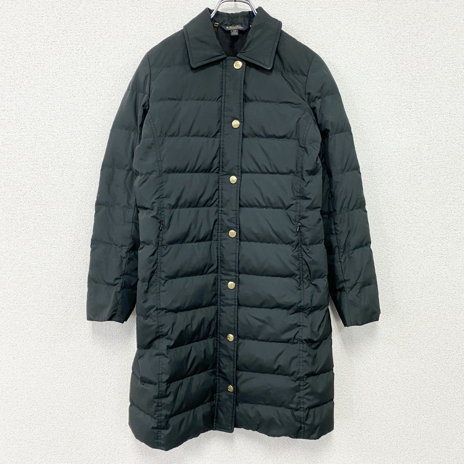 ～00s　Brooks Brothers　ブルックスブラザーズ　ダウンコート　三角タグ　ヴィンテージ　ダウン80％　黒　ブラック　XSサイズ
