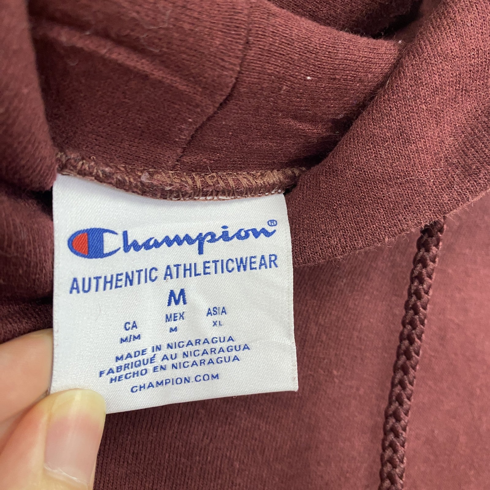 Champion　チャンピオン　スウェットパーカー/フーディー　茶色　ブラウン　Mサイズ